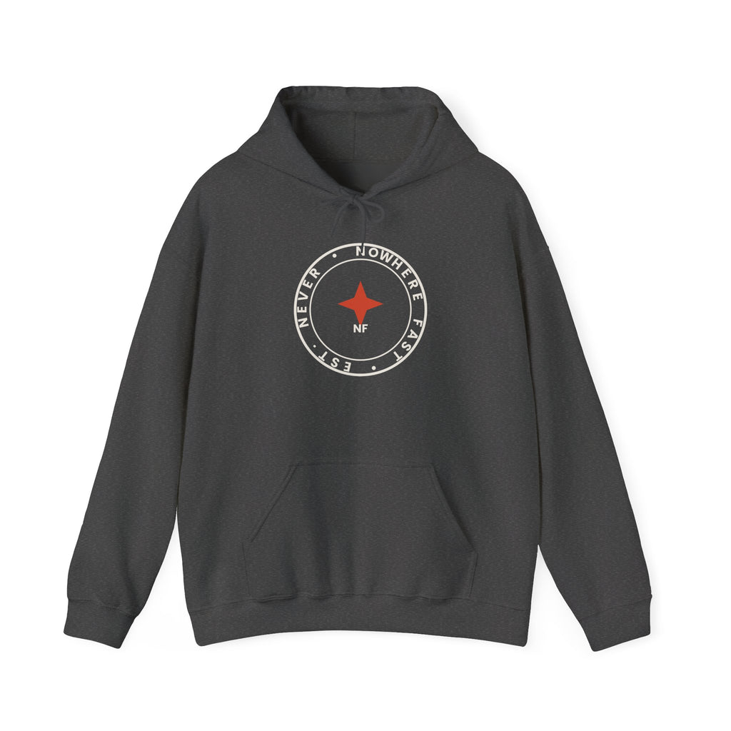 Nowhere Fast — Compass Badge Hoodie
